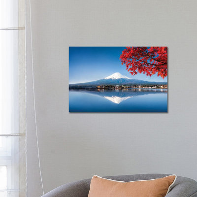 Mount Fuji At Lake Kawaguchiko In Autumn, Yamanashi Prefecture, Japan by Jan Becke - Wrapped Canvas Print