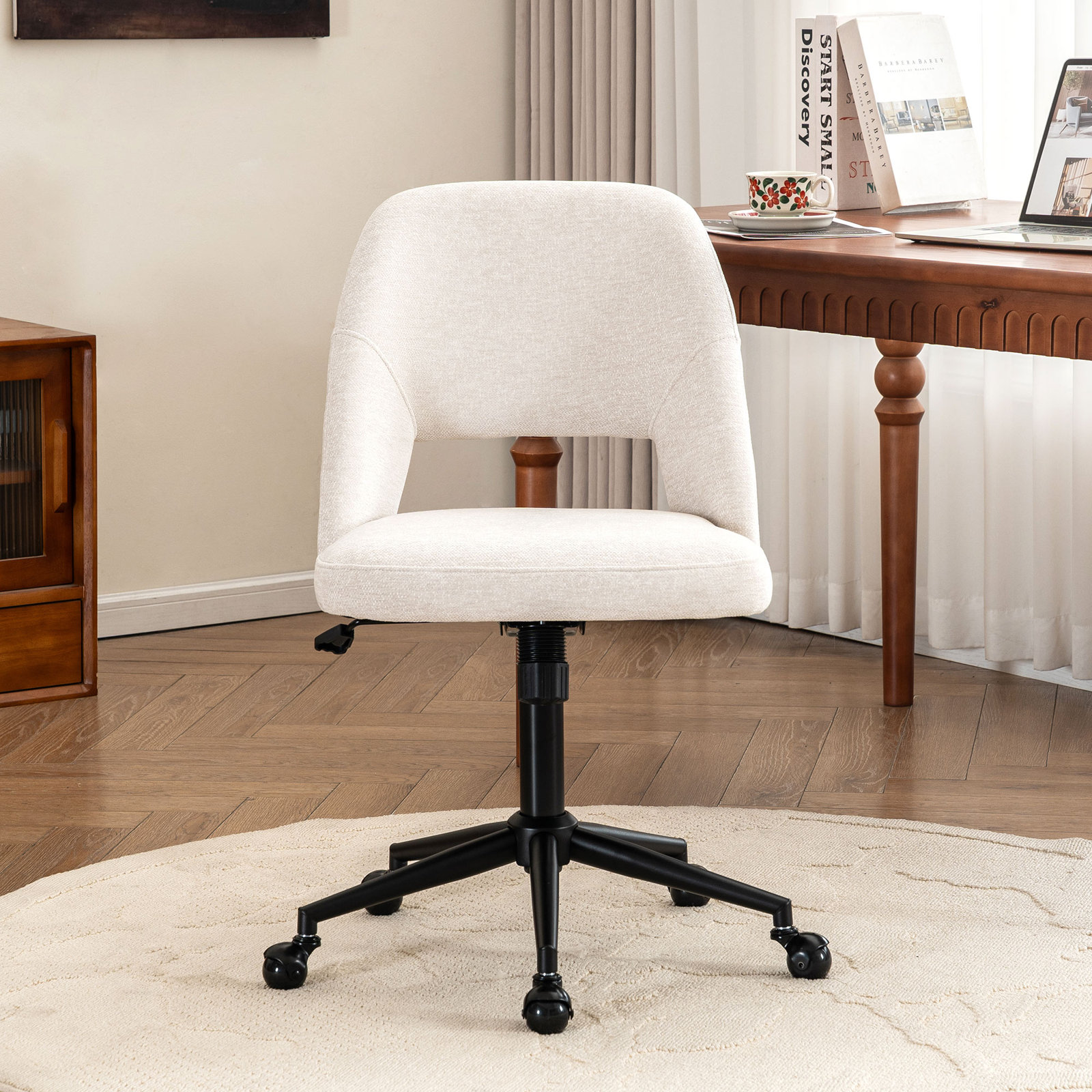 Gramercy Office Chair with Lumbar Support, 	Beige Fabric
