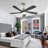 52 Inch Modern Ceiling Fan With Dimmable LED Light 5 Solid Wood Blades Remote Control Reversible DC Motor With Smart APP Control-1603630598-1603630592