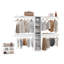 Tour de garde-robe 16 po avec 4 tablettes supérieures et rangement pour chaussures Impressions