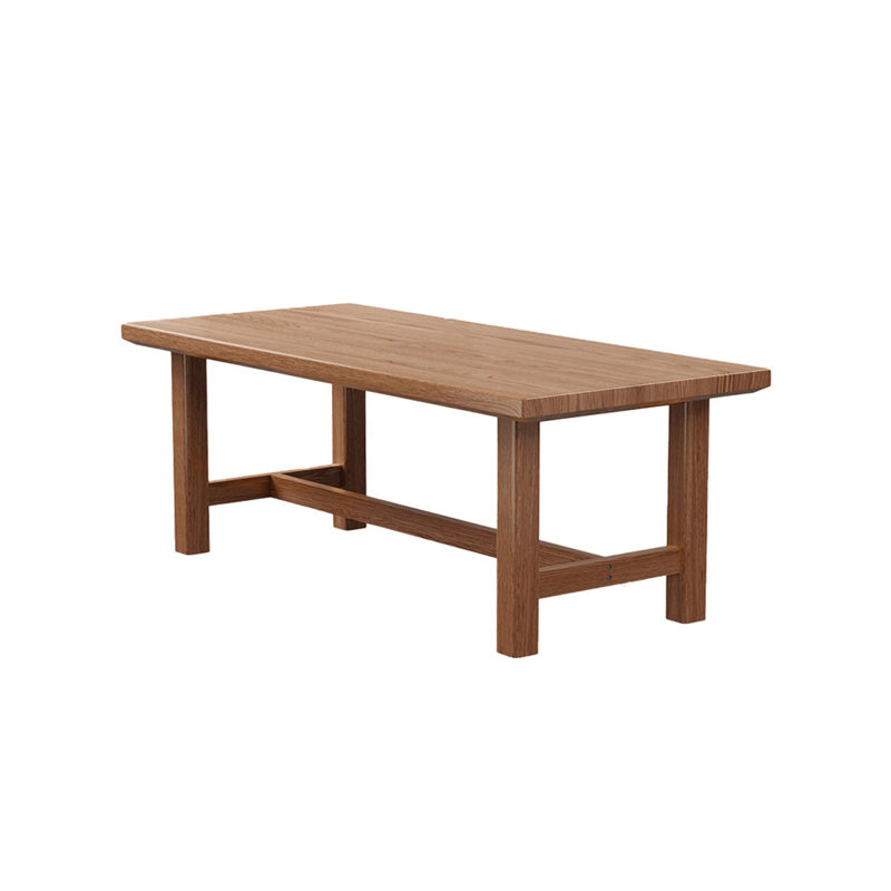Solid wood solid large dining table, 29.52"H x 70.86"L x 35.43"W, Dark Brown