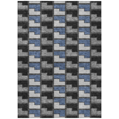 Machine Washable Indoor/Outdoor Lockway ACN2417 Geometric Rug