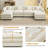 Chenille Upholstered Sectional Sofa Couch with Ottoman-1231941014-1219246341