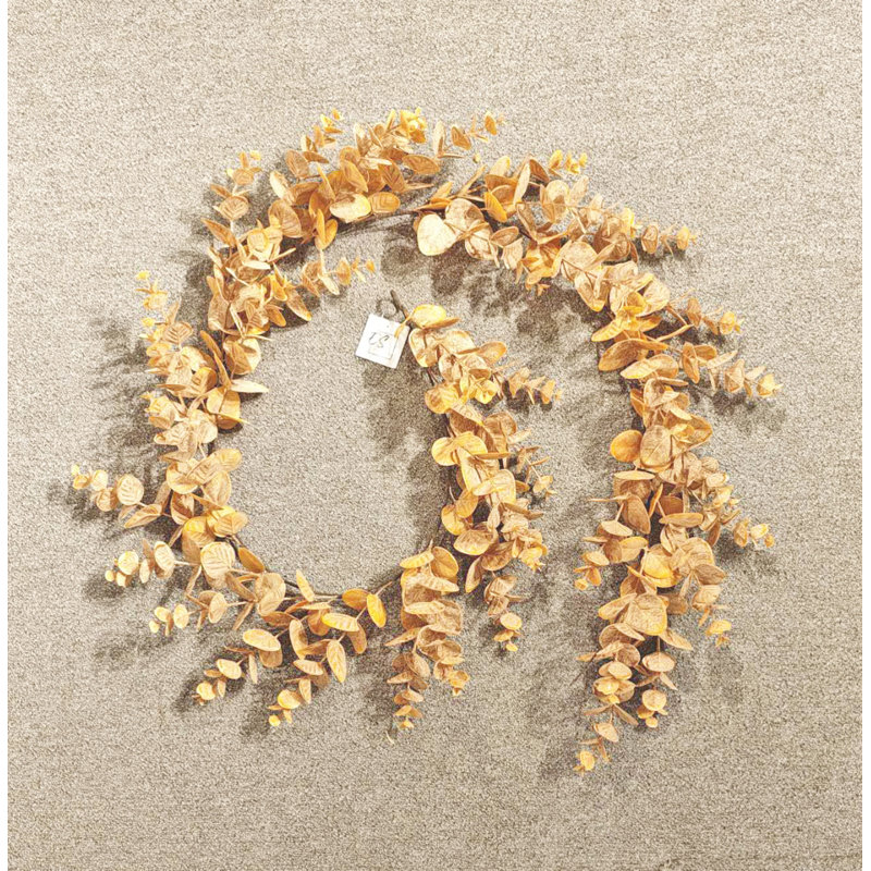 Guirlande Eucalyptus 6 pi orange / brun