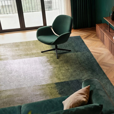 Jacquard Recycled P.E.T Green Rug