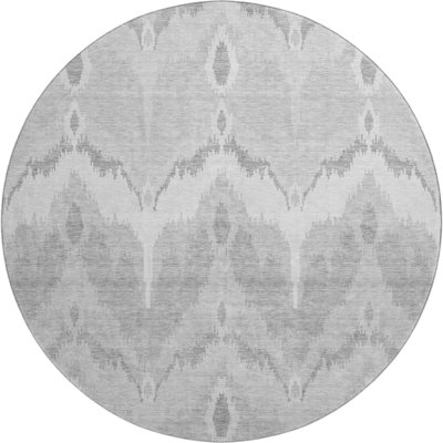 Premium Machine Washable Prisco Silver Rug