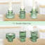 Bougeoirs en cristal vert