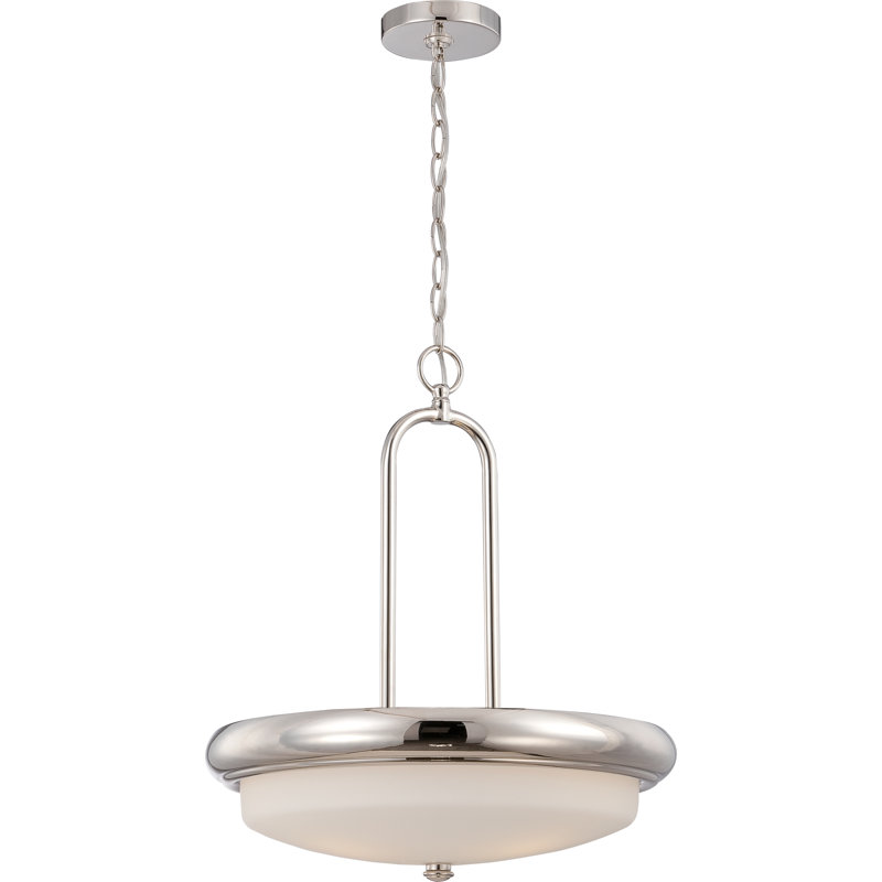 Burhill 3 - Light Single Pendant, Polished Nickel