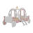 Twin-Sized Princess Carriage Bed With Crown, Wood Platform Car Bed With Steps-122515641