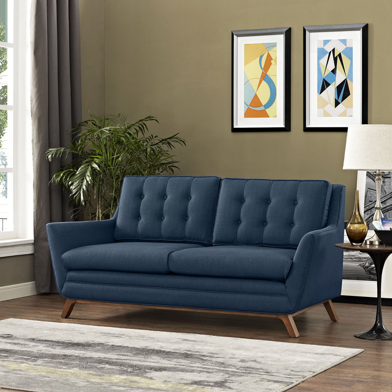 Modway Beguile Fabric Loveseat, Dark Gray