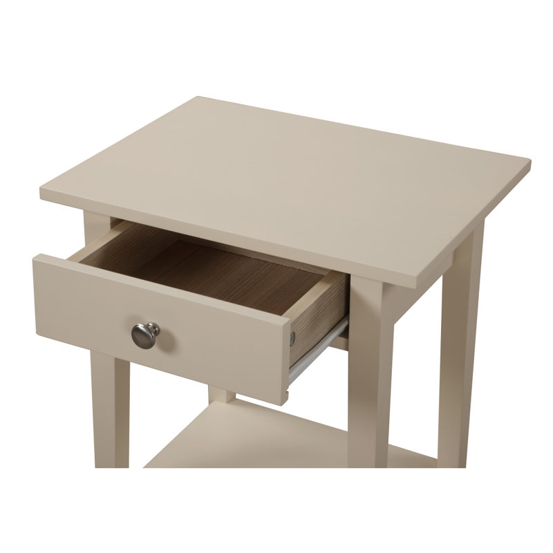 Table de chevet élégante et contemporaine, Beige
