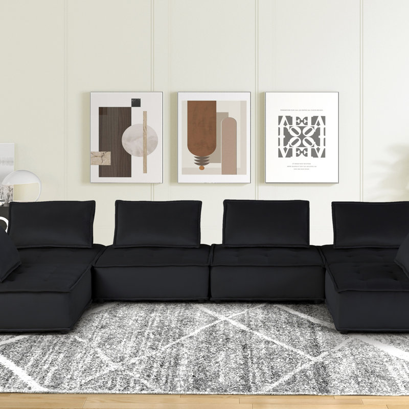 Canapé modulaire en U 6 places Velvet