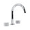Metro Knurled Bathroom Faucet - Widespread - 10" Brass/Polished Chrome