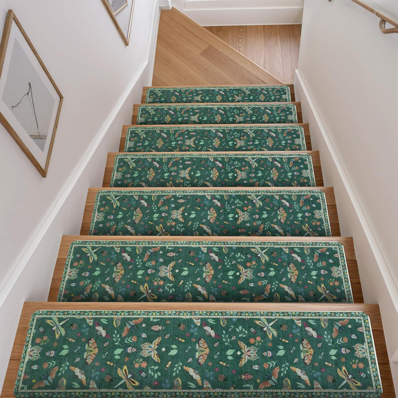 Tapis d'escalier antidérapant 15PCS, 8 "x 30" pour marches en bois d'intérieur