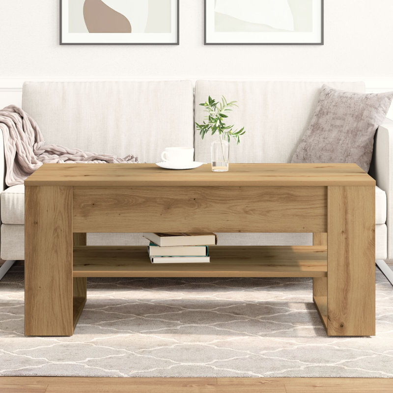 vidaXL Coffee Table Artisan Oak 40.16 x 21.65 x 17.72 in, Artisan Oak