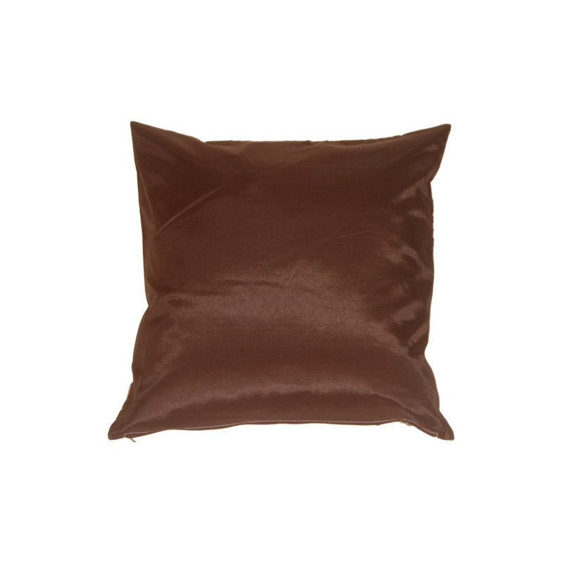 Carlea Flower Throw Pillow, Brown/White