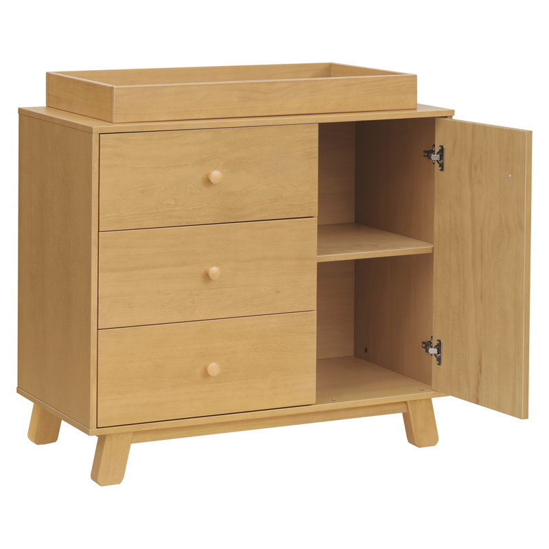 Hudson Modern 3-Drawer Dresser, Oak
