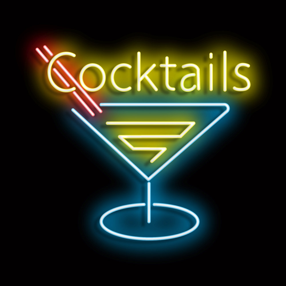 Neon Sign Tropical Cocktail Wall Décor