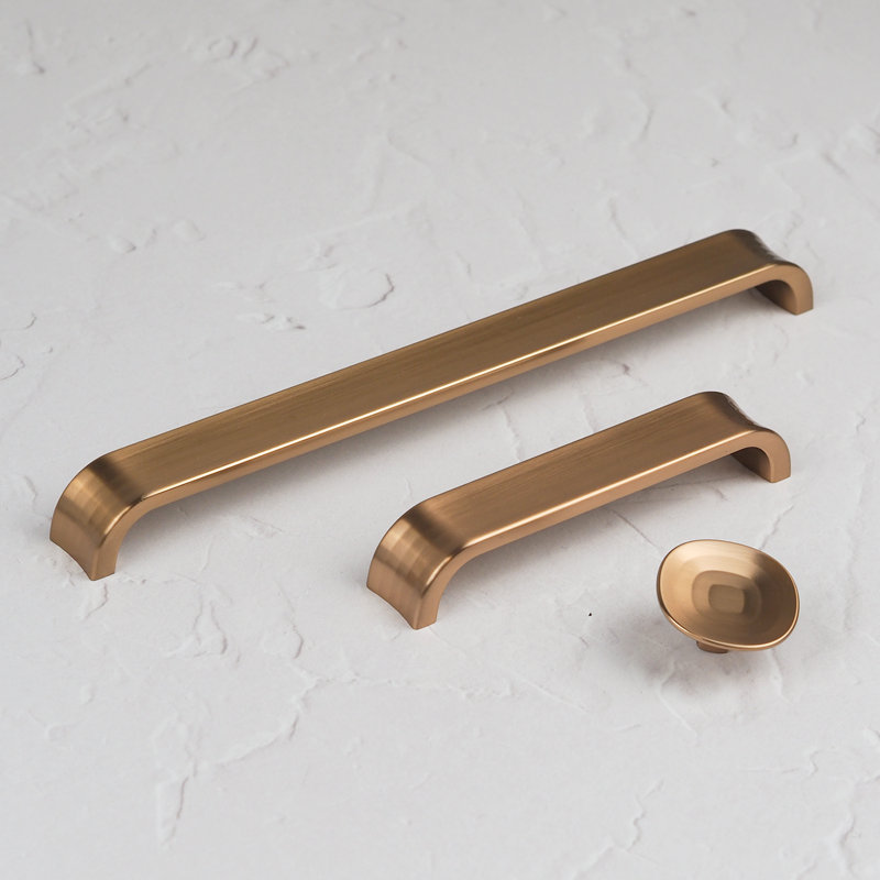 Bronze Curved Cabinet Hardware, 128mm Handle