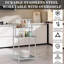 Table de travail en acier inoxydable avec tablettes réglables, table de préparation commerciale pour restaurant et cuisine-121794332