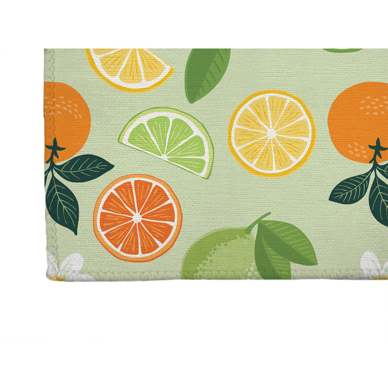 Tapis d'extérieur Sunny Citrus, Vert, Rectangulaire 3 pi x 2 pi