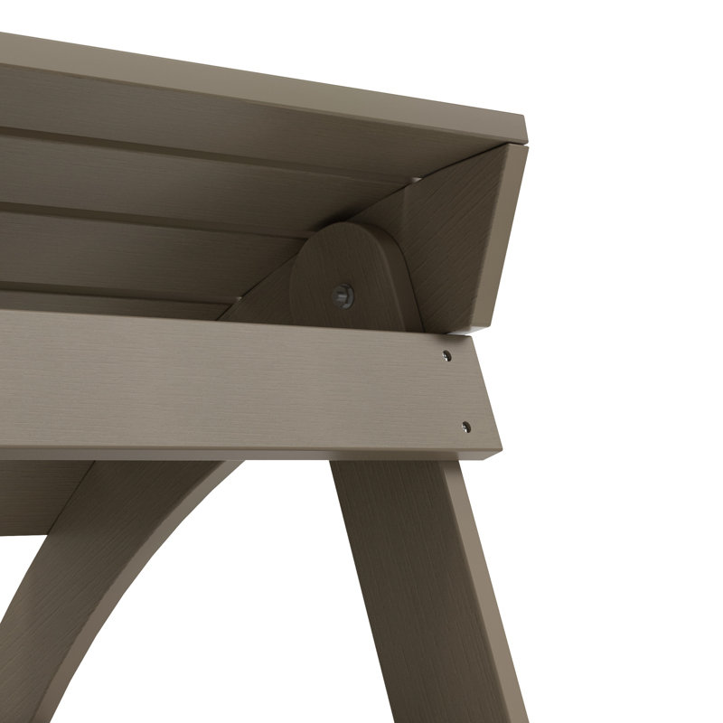 Repose-pieds pliant en polyuréthane Attapulgus, Taupe