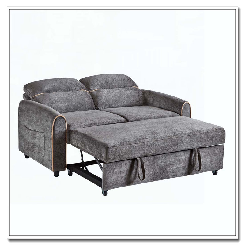 Canapé-lit en chenille, Gris
