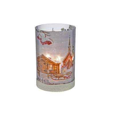Set of 2 Glass Lantern