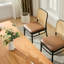 Chaise d'appoint moderne rembourrée en similicuir avec dossier en rotin-1114630113-1114630125