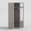 Armoire de coin moderne avec armoire supérieure et panneaux de verre givré - livraison en 2 paquets, conception peu encombrante