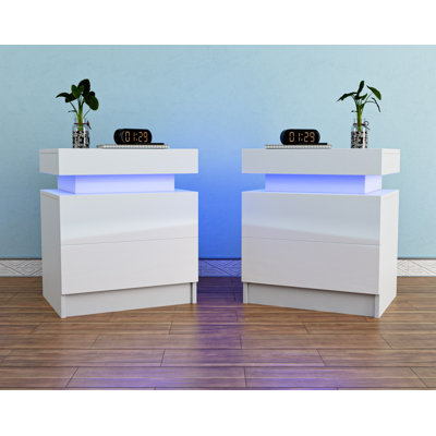 Table de chevet 2 tiroirs Binger