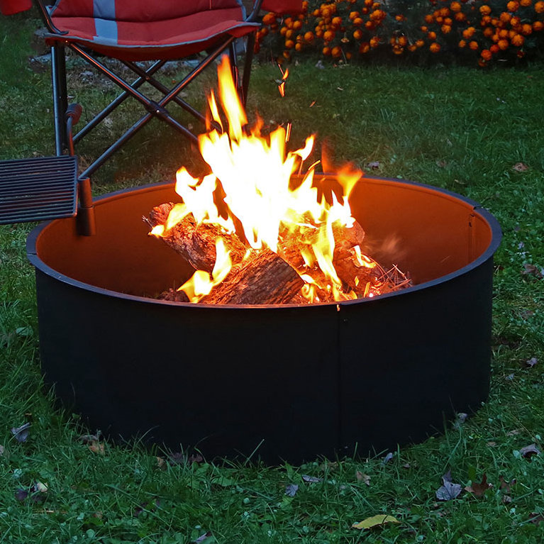  36" Round Steel Wood-Burning Fire Ring