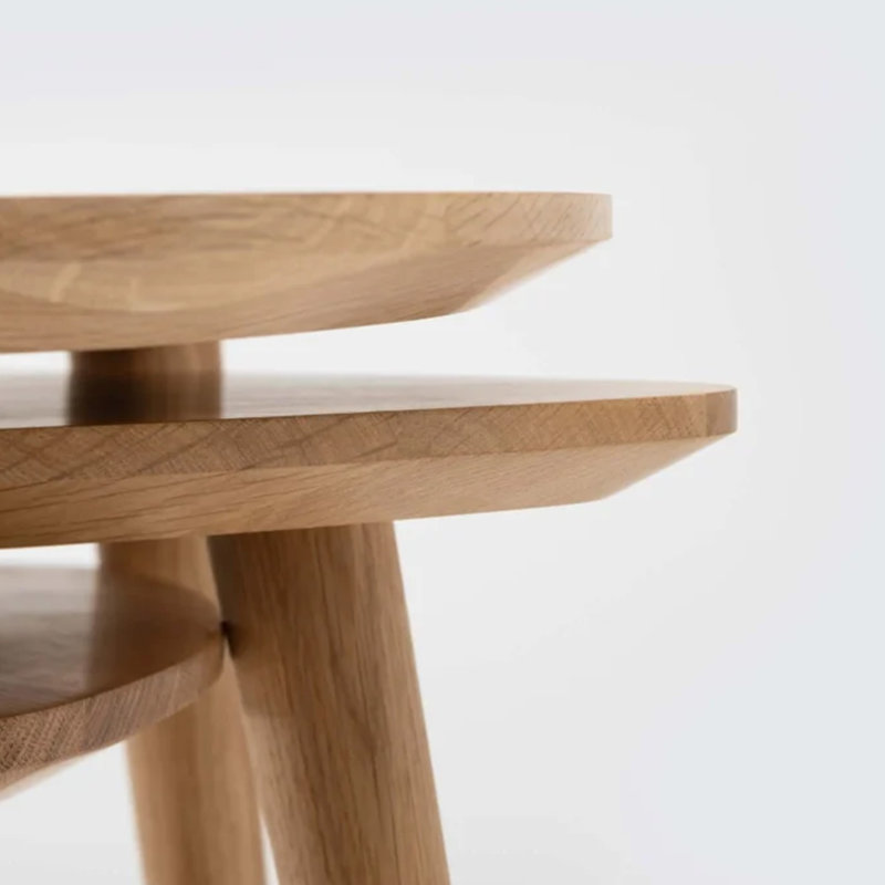 Artemus Solid Wood Three Leg Coffee Table