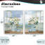 Ensemble de giclées encadrées 2 pièces Seaside Bouquets in Window, design par Carol Robinson-613535618-613535622