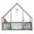 House-Shaped Floor Bed with Fence, Guardrails-834386819-834386817
