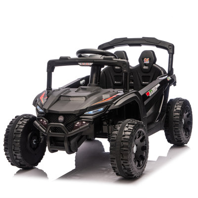 24V  Ride On UTV W/ 2.4G PC,80W*2,Four-Wheel Suspension, Anti-Collision Bar, High Chassis And Anti-Slip Grip Wheels, Bluetooth And Music,Provide A Speed Of 1.86-3.11Mph For  Aged 3-5