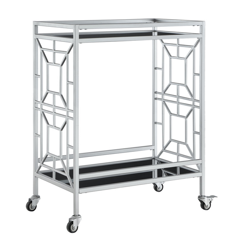 Chariot-bar Jared, Argent/Noir, Noir