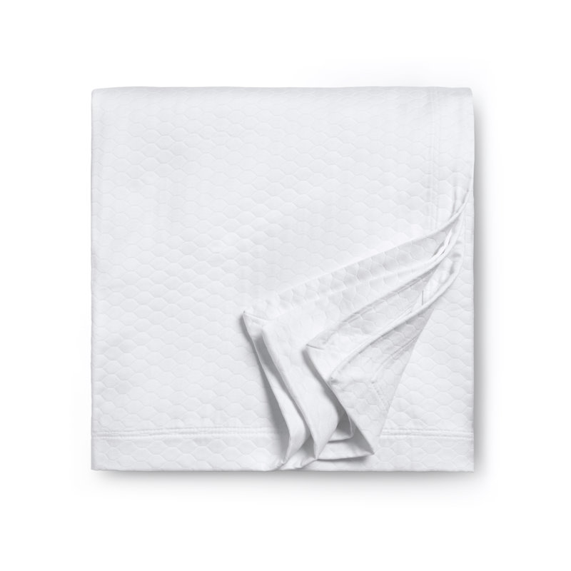 Favo Bedding, Twin Coverlet, White