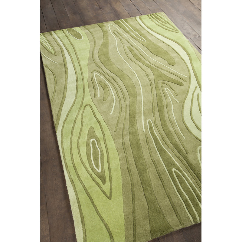 Inhabit Designer Olive Area Rug, 5' x 7'6"