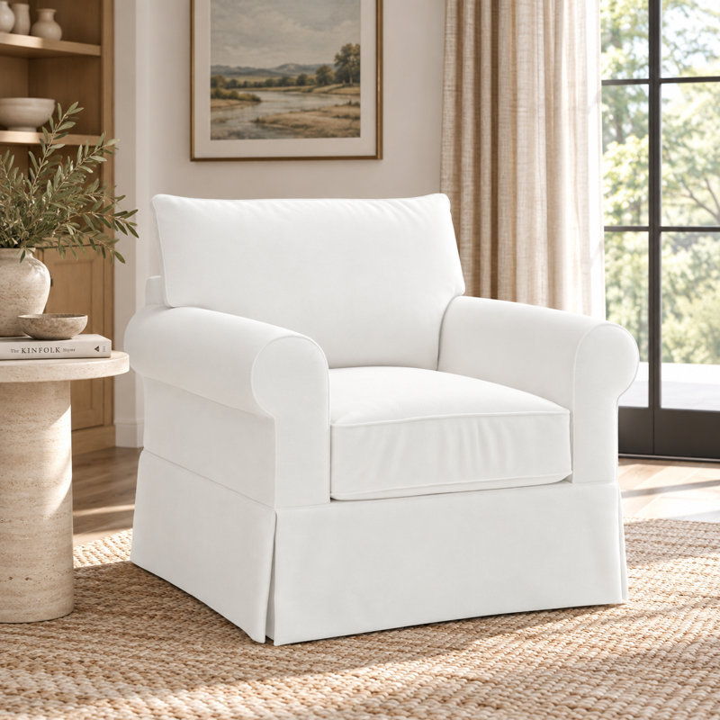 Fauteuil Amari, Toile blanc cassé Bayou