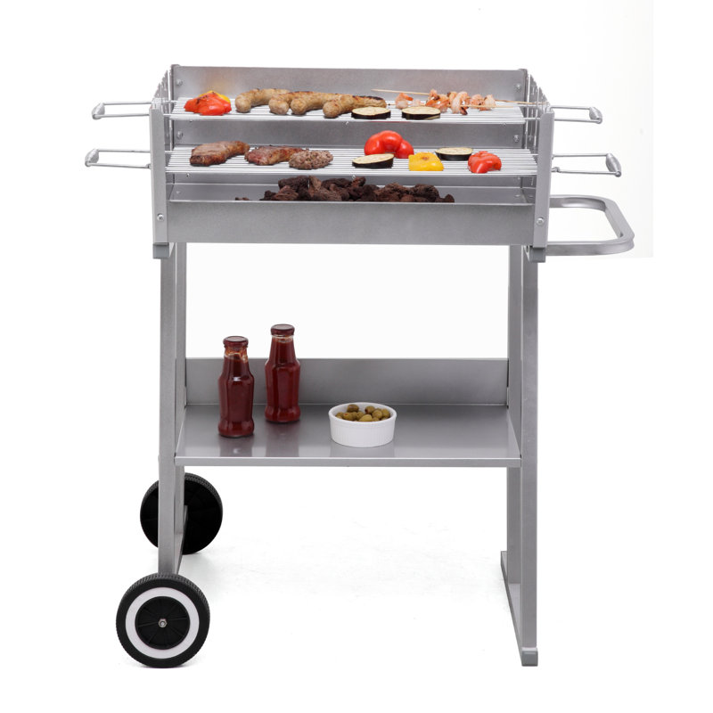 Pasadena Trolley Mounted Charcoal BBQ Grill