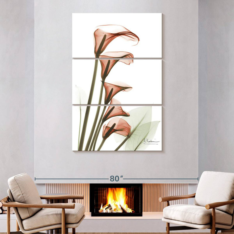 Harnek Ascending Calla Lilies, 74" H x 48" W
