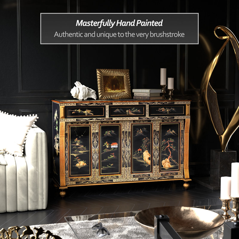 Black Lacquer Sideboard - Landscape