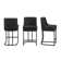 Donalda Upholstered 26'' Counter Stools With Metal Frame
