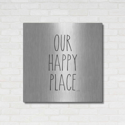 «Our Happy Place» par Misty Michelle - Art textuel sur métal sans cadre