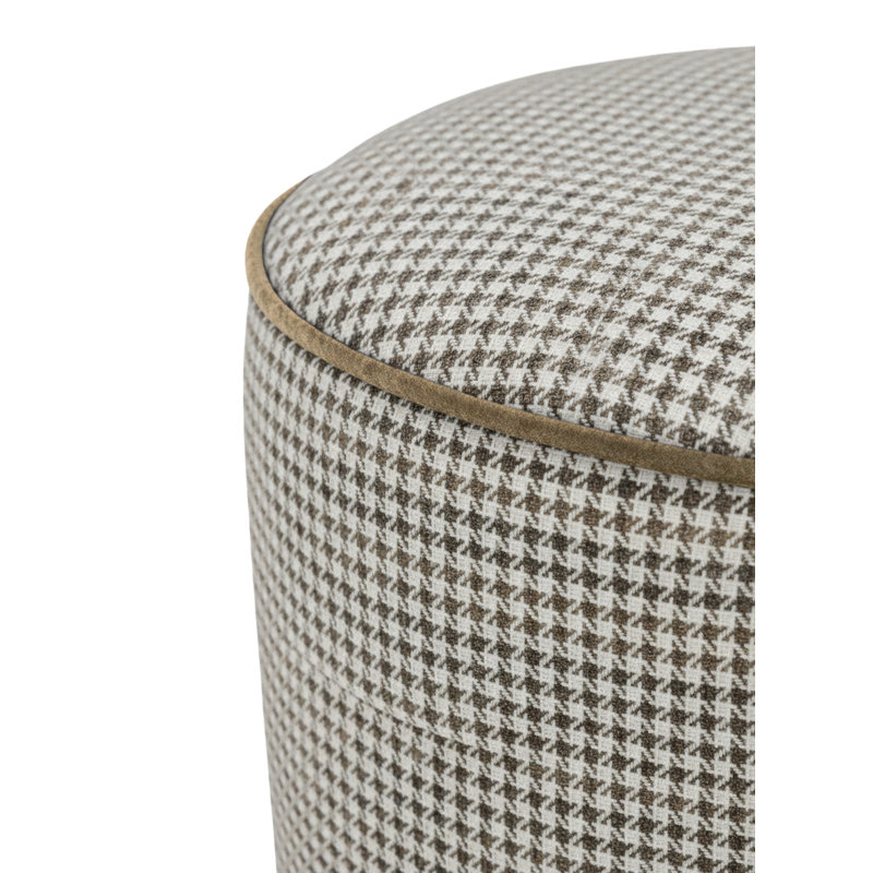 Pouf Furley, 15" H x 22" W x 22" D, Sable