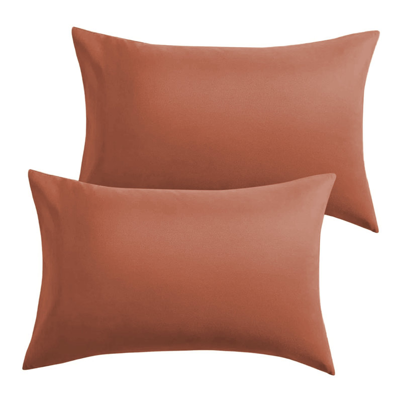 Microfiber Machine Tufted Pillow Case, Rust