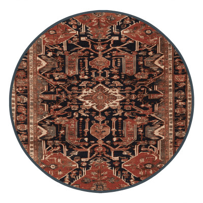 Machine Washable Persian Brown Area Rug