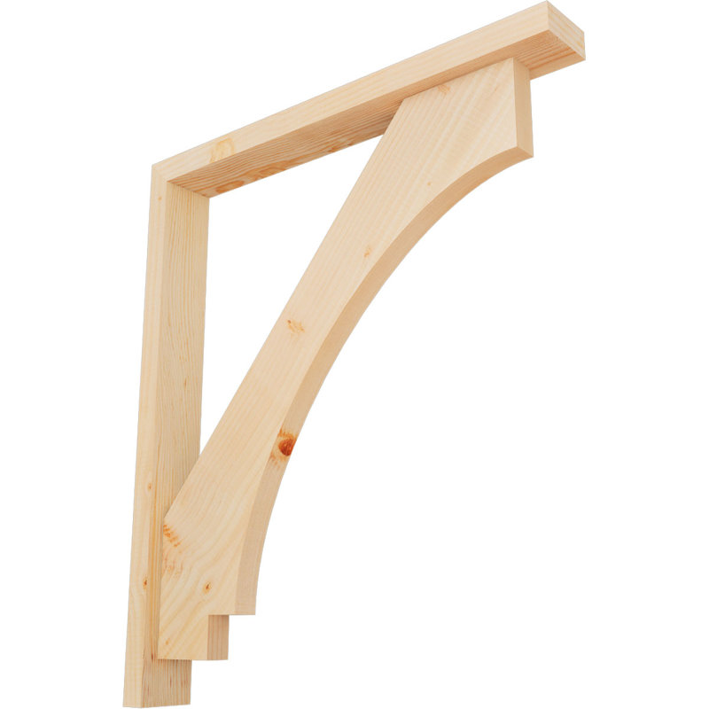 Support de bloc impérial avec entretoise décalée, 32 x 28, Sapin Douglas de l 3 1/2 (lisse)