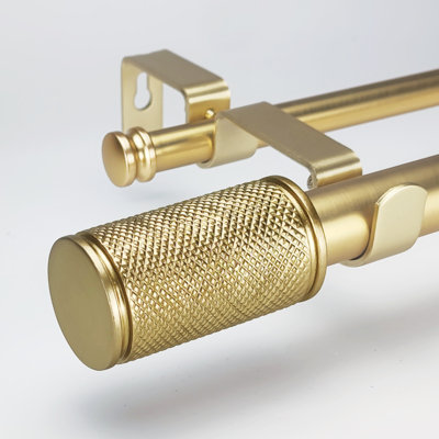 Azura Iron Adjustable 1'' Double Curtain Rod